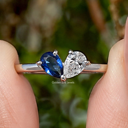 Pear Cut Gemstone Toi Moi Engagement Ring