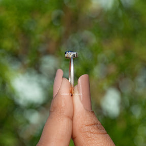 Pear Cut Blue Gemstone Toi Et Moi Ring