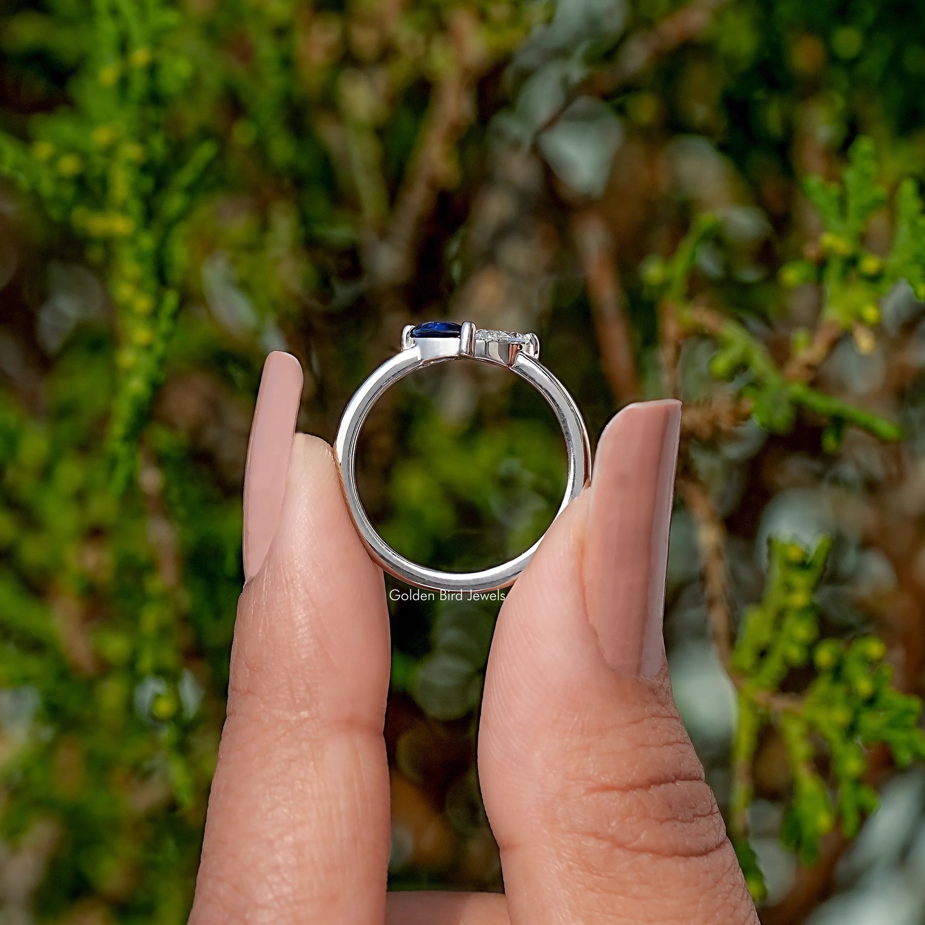 Pear Cut Gemstone Toi Moi Engagement Ring