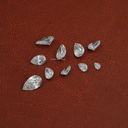 Detailed View Of Pear Cut Lab Grown Diamond