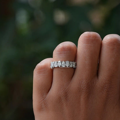 Moissanit-Ring im Birnenschliff für Damen