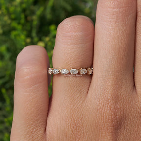 Pear Eternity Band Lab Grown Wedding Band