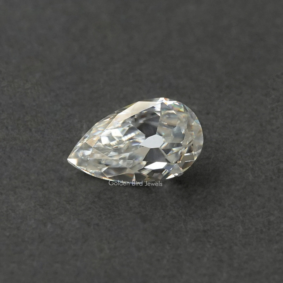 View Of a Old Mine Pear Loose Moissanite 