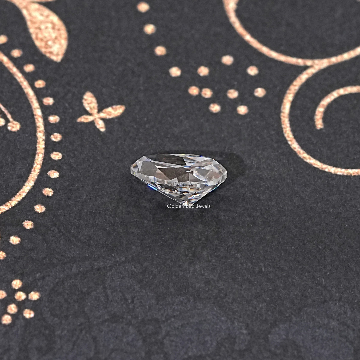 Side View Of Old Mine Oval Cut Loose Moissanite Stone