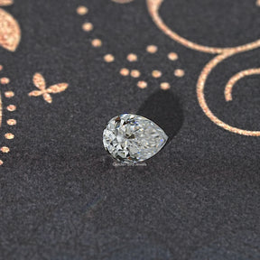 Near Colorless Pear Moissanite Loose