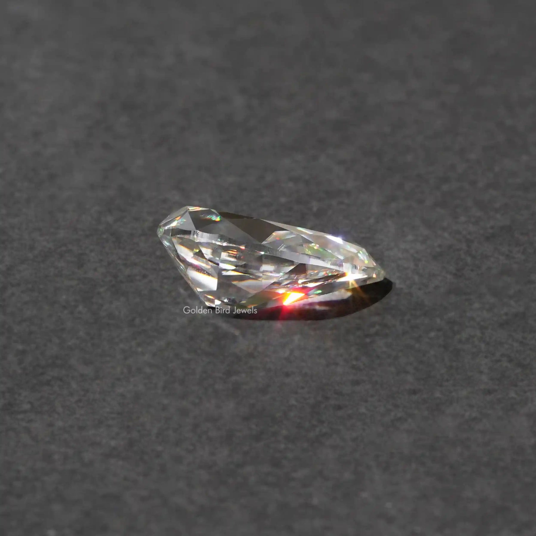 [Pear Shaped Loose Moissanite Stone]-[Golden Bird Jewels]