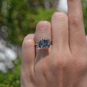 Pear and Radiant Cut Toi Et Moi Moissanite Ring