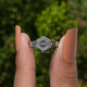 Portrait Cut Hexagon Moissanite Engagement Ring