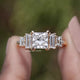 Princess And Baguette Lab Diamond Five Stone Ring