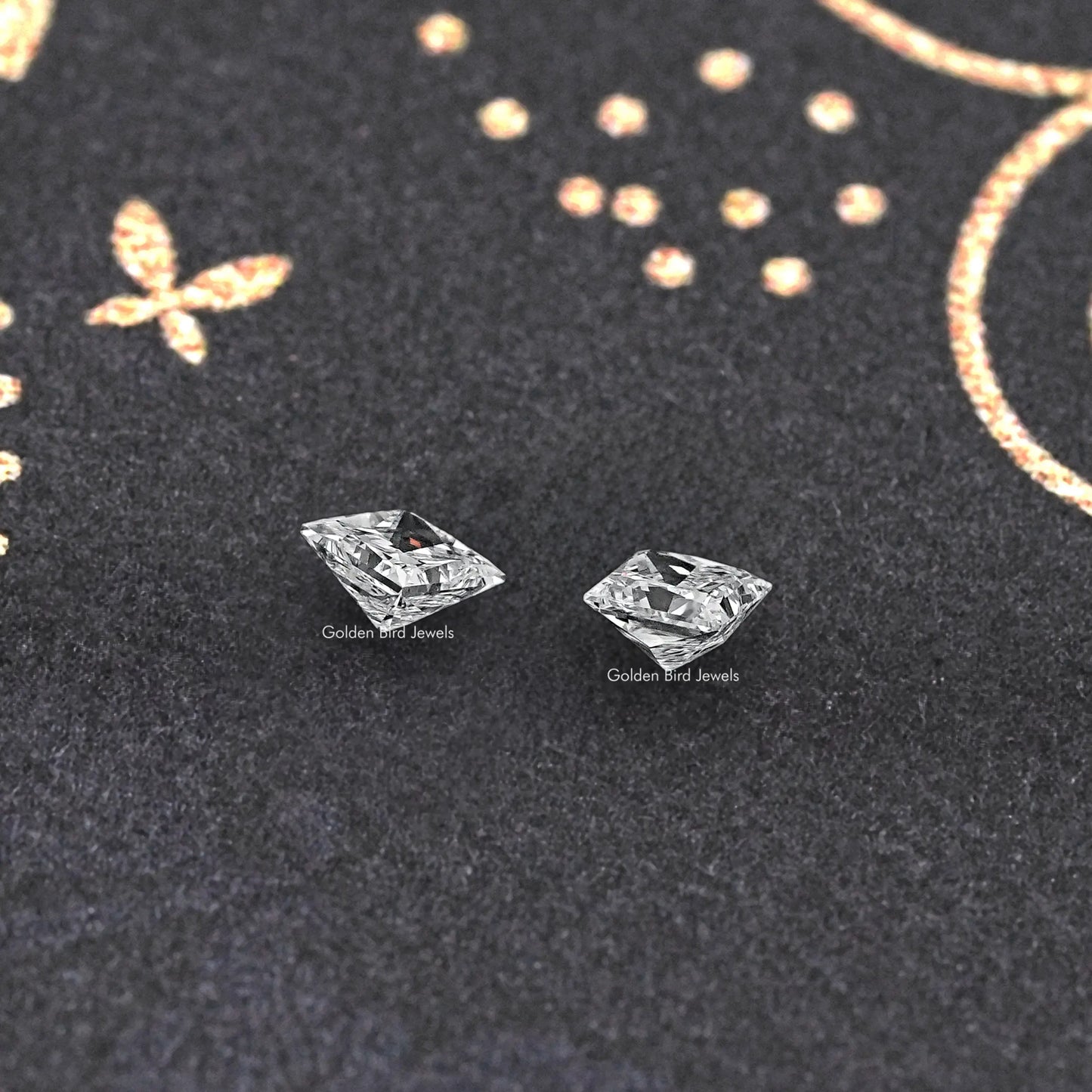 Princess Cut Lab Grown loose Diamond Pair