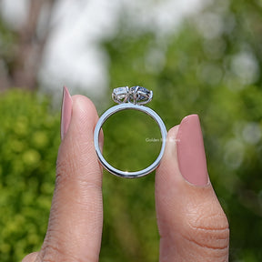 Radiant And Pear Cut Toi Et Moi Moissanite Ring