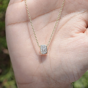 Radiant Cut Lab Diamond Solitaire Pendant