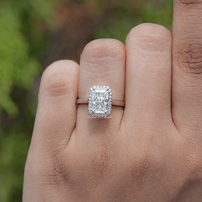 Radiant Cut Lab Grown Diamond Halo Ring