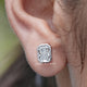 Radiant Cut Lab Grown Diamond Stud Earrings