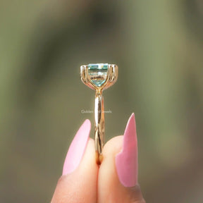 [Radiant Cut Moissanite Ring In Prong Setting]-[Golden Bird Jewels]