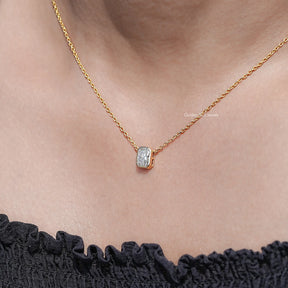 Radiant Cut Lab Diamond Solitaire Pendant