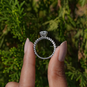 Radiant Cut Lab Diamond Bridal Ring Set