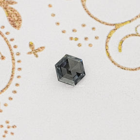 Gray Rose Cut Hexagon Loose Moissanite