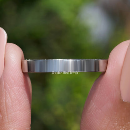 Black Moissanite Round Cut Diamond Channel Set Band