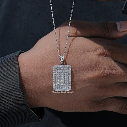 Runder Labor-Diamant Buchstabe-Anhänger, individuell gestaltet