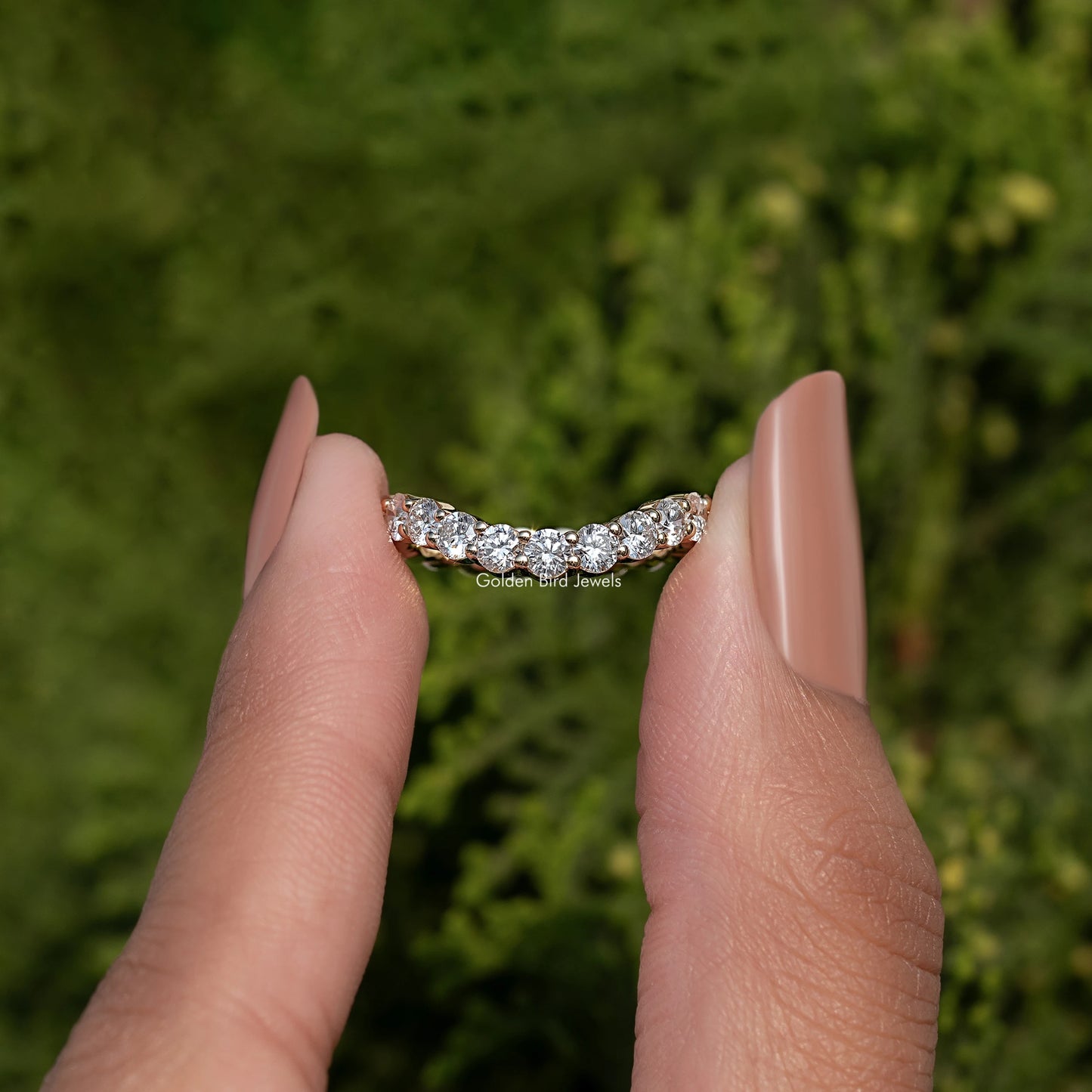 Round Cut Diamond Ring Full Eternity Band