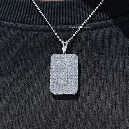 Runder Labor-Diamant Buchstabe-Anhänger, individuell gestaltet