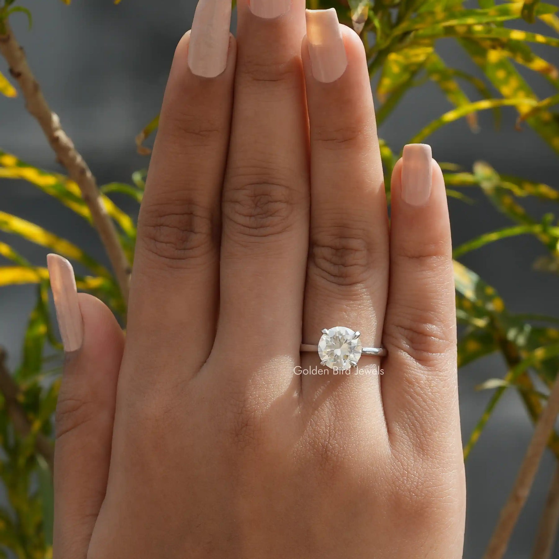 Round Cut Lab Grown Diamond Bridal Ring Set