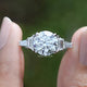 Round And Step Cut Trapezoid Lab Diamond Ring