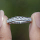 Front view of Round Cut Moissanite solitaire Ring  
