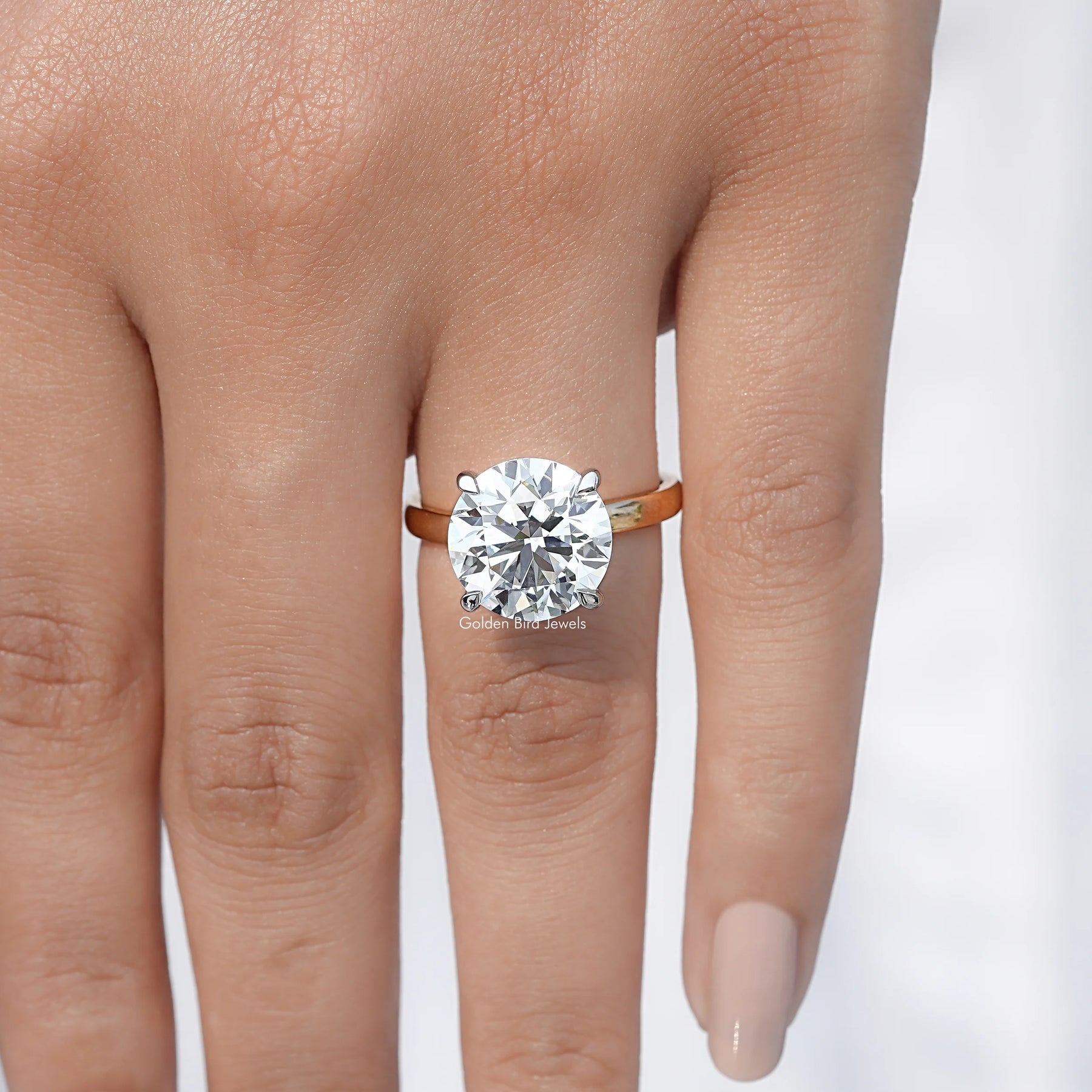 Round Cut Lab Grown Diamond Solitaire Ring