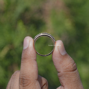 Round Cut Lab Diamond Channel Set Men's Ring