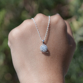 Round Cut Lab Diamond Halo Pendant