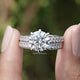 Round Cut Lab Grown Diamond Bridal Ring Set