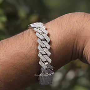 [Round Cut Moissanite Bracelet]-[Golden Bird Jewels]