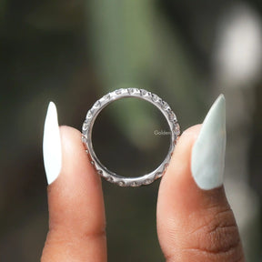 Round Cut Moissanite Eternity Stacking Band