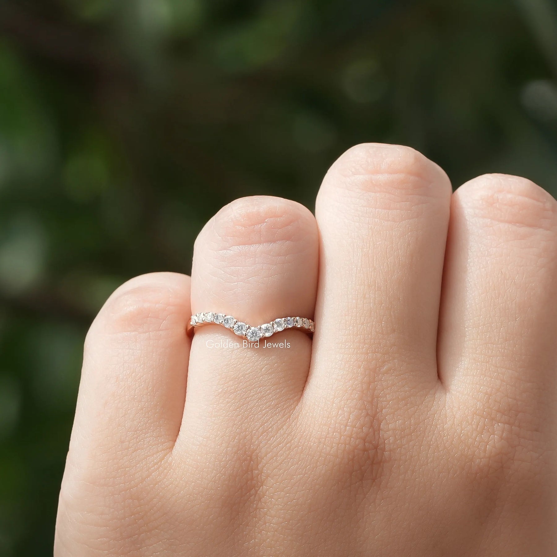 [Moissanite Round Cut Eternity Band]-[Golden Bird Jewels]