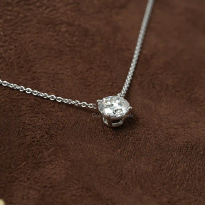 Customized Round Cut Moissanite Solitaire Pendant