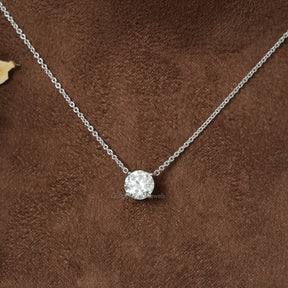 View of moissanite pendant for women