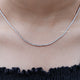 Round Moissanite Tennis Necklace on Neckline