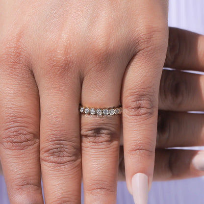 Bezel Set Round Lab Diamond Eternity Band