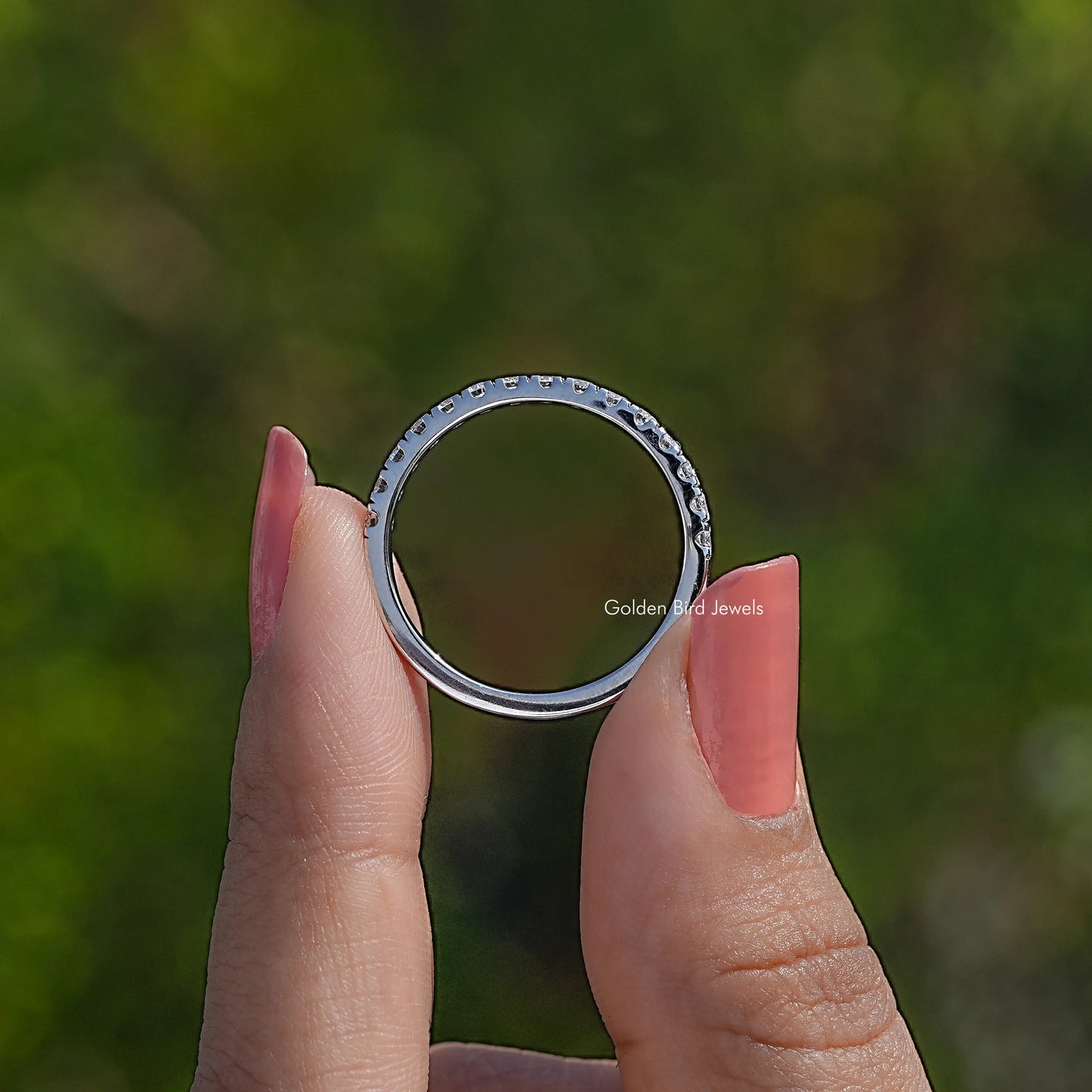 Back View Of Lab Diamond Engagement Ring
