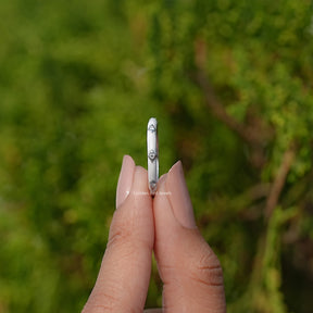 Full Eternity Round Moissanite Flush Set Band