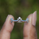 Round Shaped Lab Diamond Curved Distance Band