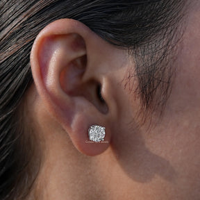 Round Shaped Lab Diamond Stud Earrings