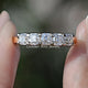Front view of Moissanite Engagement Ring in Asscher Stone 