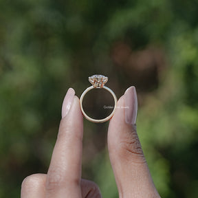 Old European Cut Round Moissanite Solitaire Ring