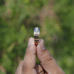 Round Cut Lab Diamond Channel Set Men's Ring
