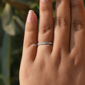 Round Cut Lab Diamond Full Eternity Wedding Band
