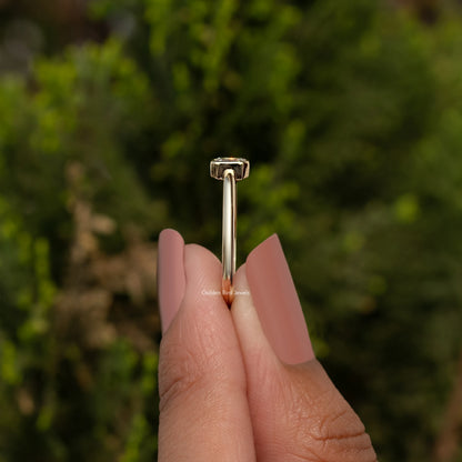 Emerald And Round Lab Diamond Toi Et Moi Ring