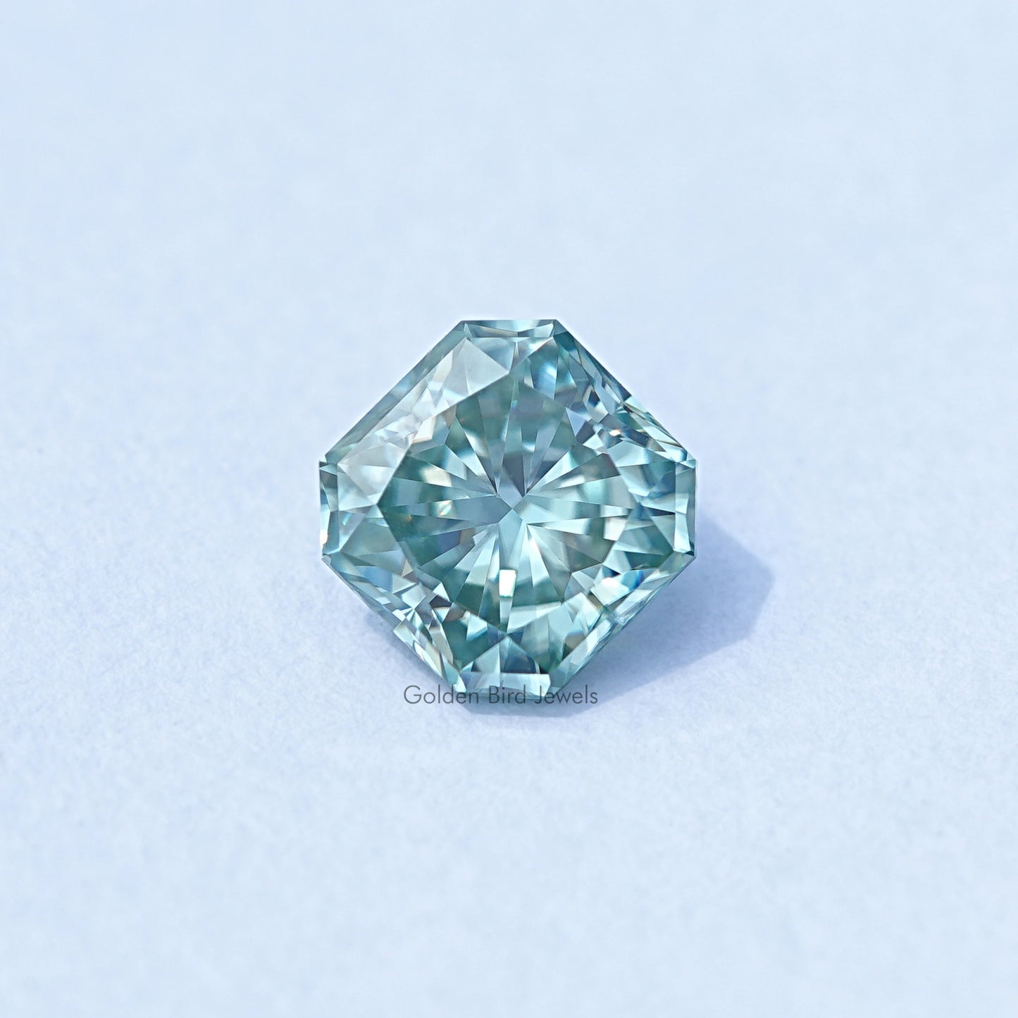 Green Square Radiant Loose Moissanite